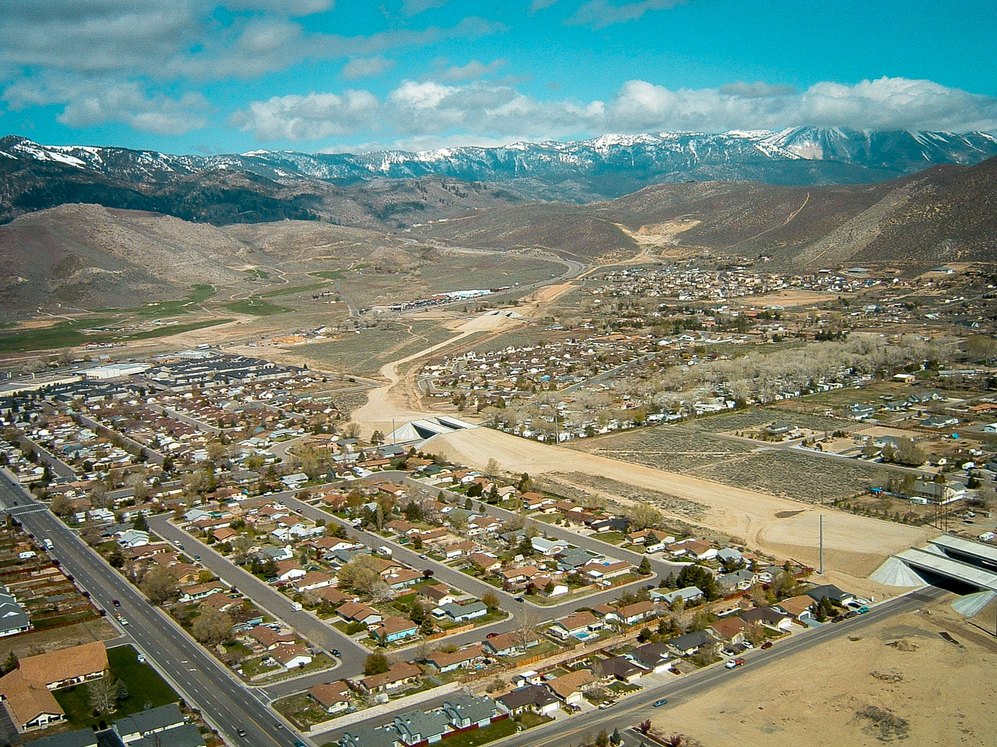 Carson City Aerial Photo Details The Western Nevada Historic Photo 