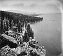 678. View from the top of Cave Rock - Eastern Shore of Lake Tahoe, looking South.